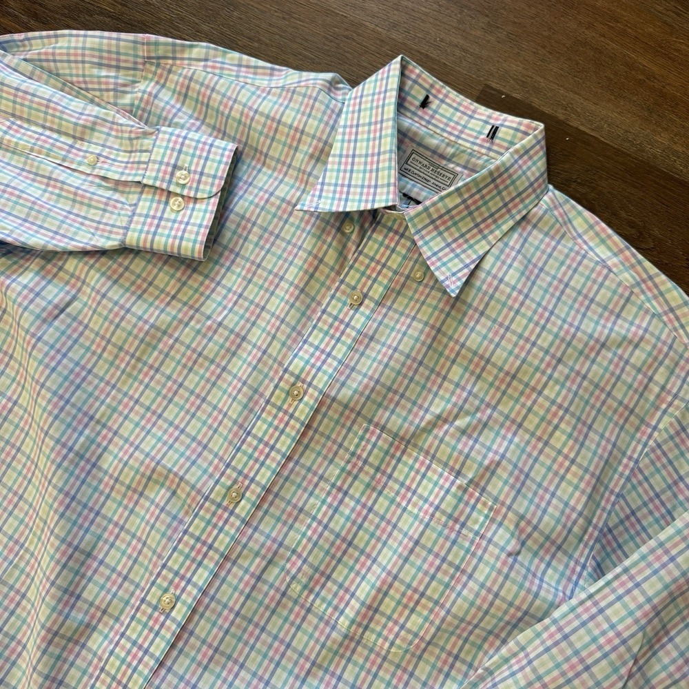 Onward Reserve Multicolor Checkered Plaid‎ Long Sleeve Button Down Shirt